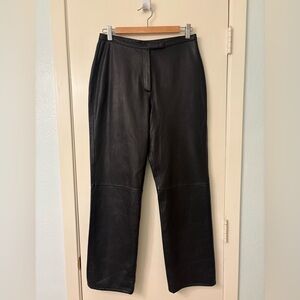 Black Clifford & Wills 90s Leather Pants